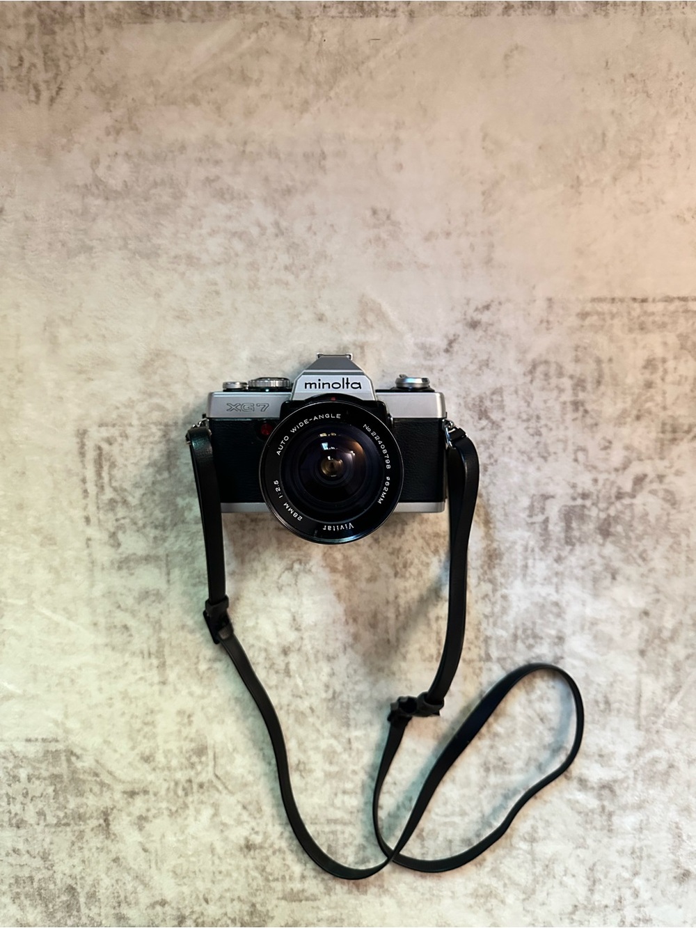 Minolta XG7 w/ 28mm f/ 2.5 Auto Wide Angle Lens 35mm Film Camera